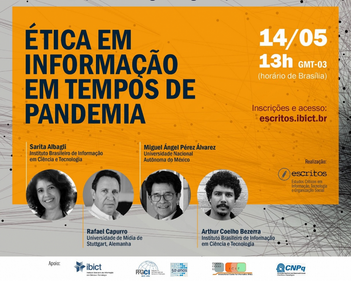 Live do Seminário Internacional de Estudos Críticos em Informação, Tecnologia e Organização Social acontece nesta quinta, 14/05