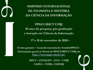 Participe do Simpósio Internacional de Filosofia e História da Ciência da Informação
