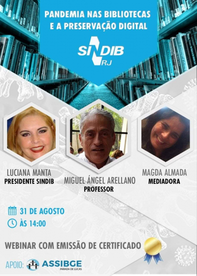 Webinar vai discutir preservação digital e pandemia nas bibliotecas