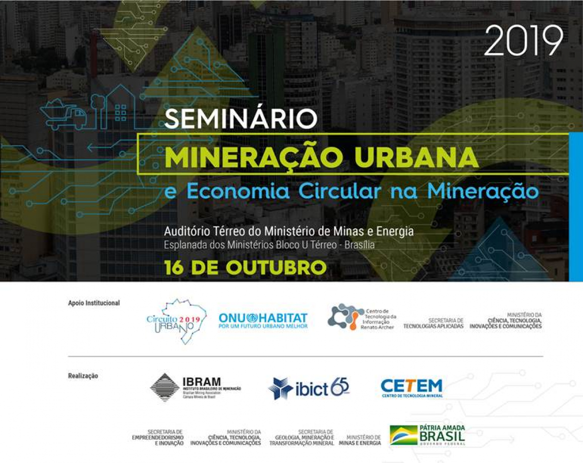 Seminário “Mineração Urbana e Economia Circular na Mineração”