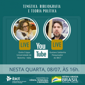 Próxima live QuartaàsQuatro debaterá “Bibliografia e Teoria Política”
