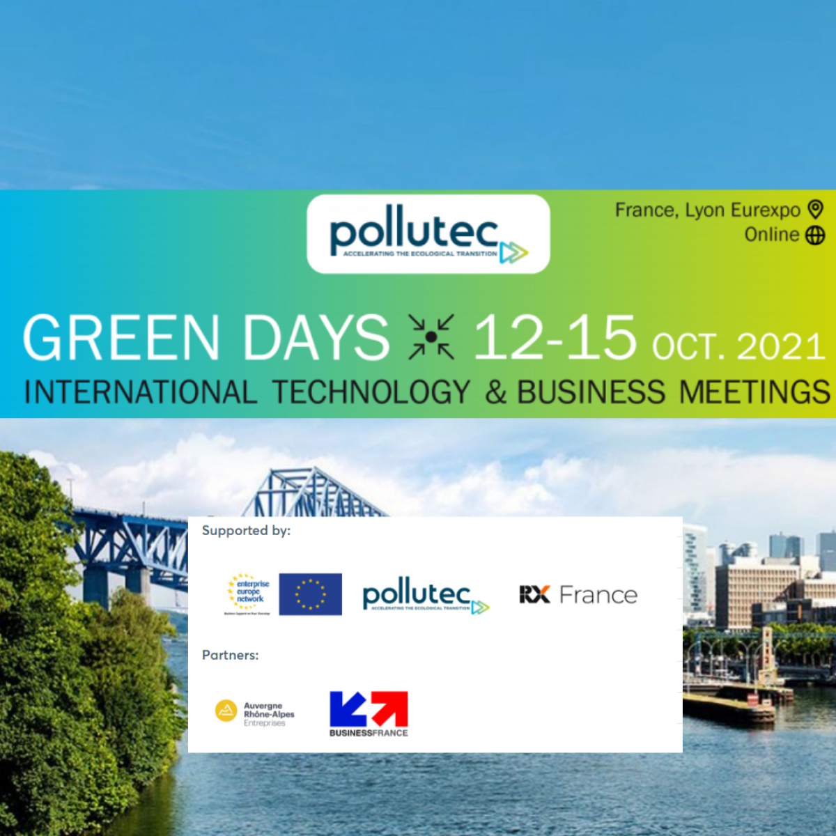 Inscrições abertas para as rodadas de negócios do Green Days 2021, feira internacional de inovação ambiental