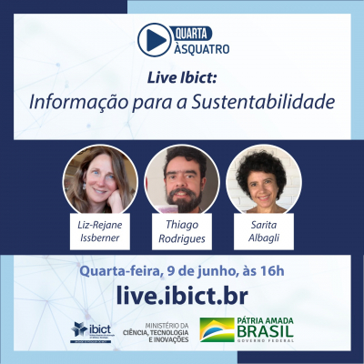 Live QuartaàsQuatro discute ‘Informação para a Sustentabilidade’