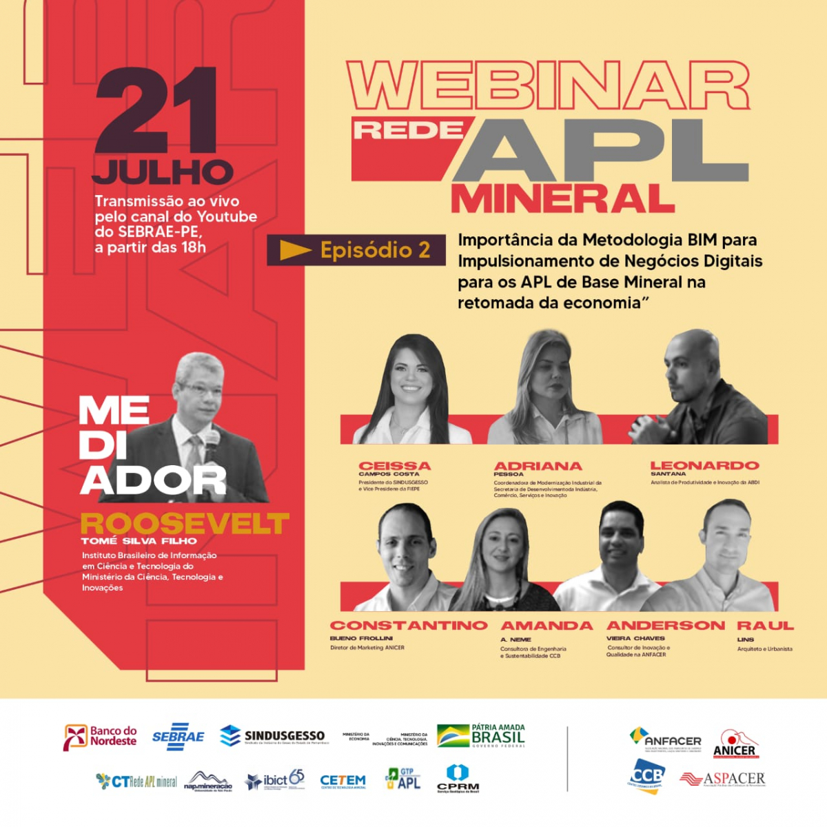 RedeAPLmineral promove 2º Webinar Diálogos com o Setor Mineral