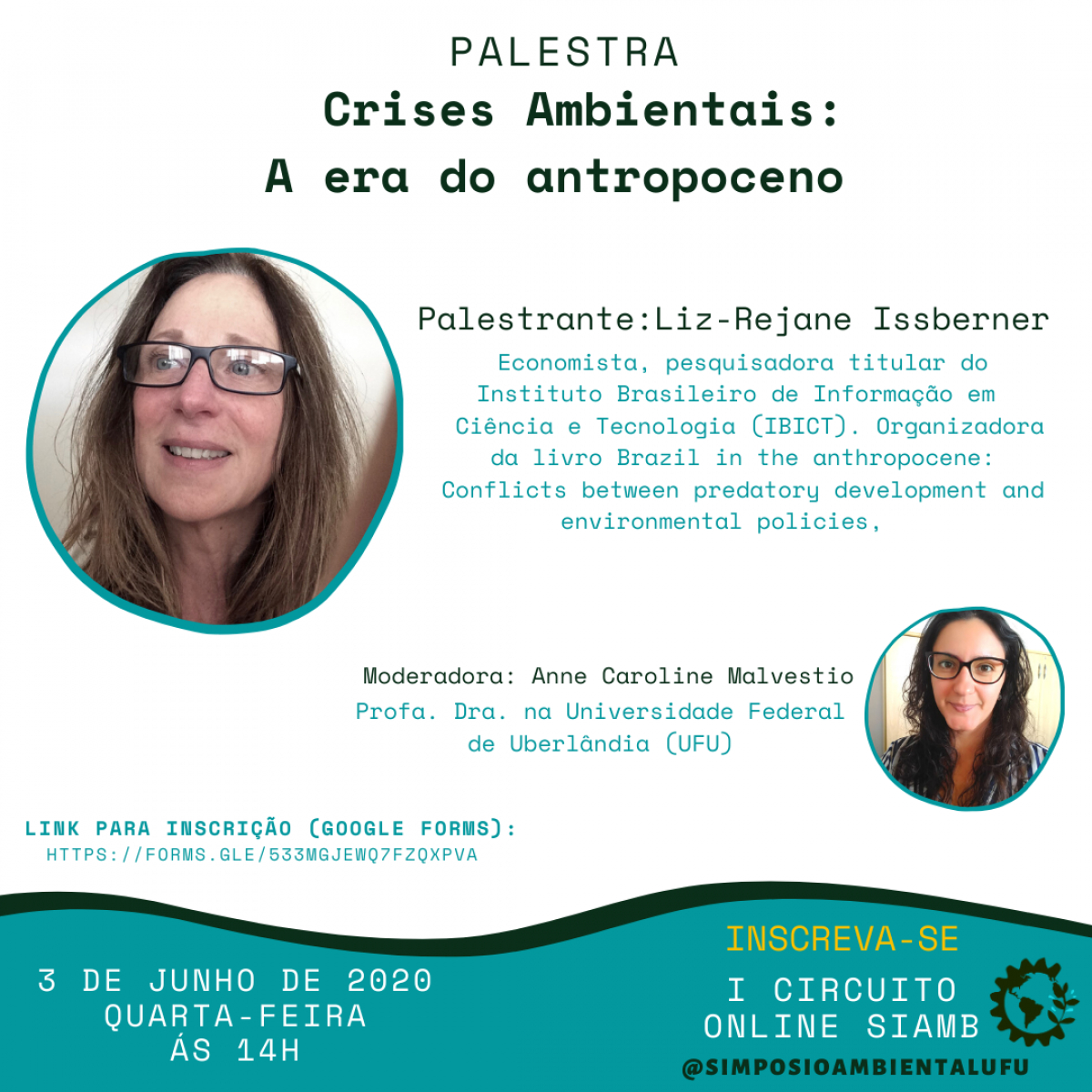 Professora do PPGCI ministrará palestra sobre &quot;Crises Ambientais: a era do antropoceno&quot;