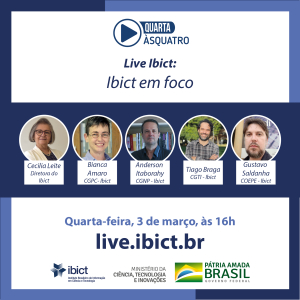 Live em homenagem aos 67 anos do Ibict vai apresentar o trabalho de vanguarda do instituto  